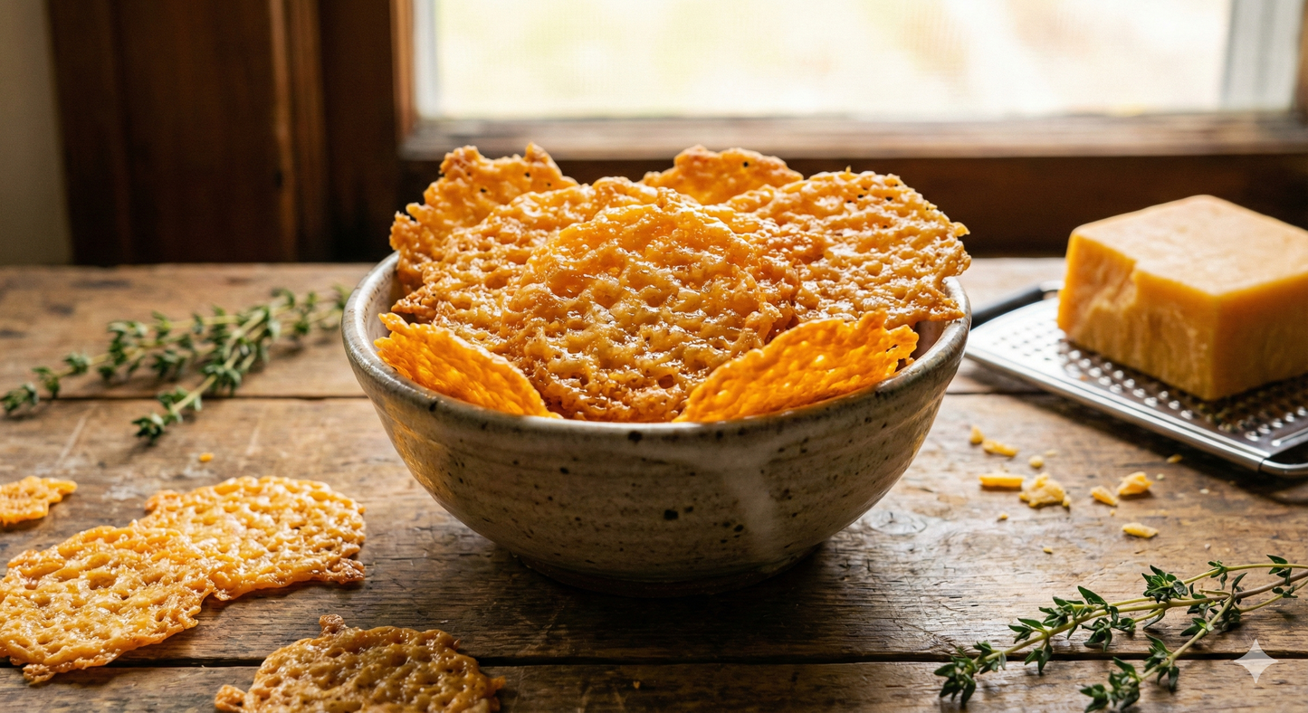 Crunchy Keto Cheese Crisps - Classic Cheddar
