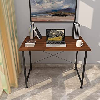 Furniture Amazon Basics Multipurpose Foldable Laptop Table with Cup Holder, Brown