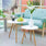Table Pine Wood Round table  Side...