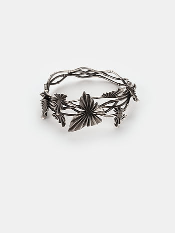 Oxidised chasing my burning passion bracelet in 925 silver