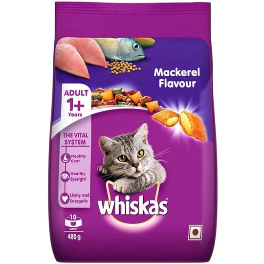 Whiskas mackerel flavour adult cat dry
