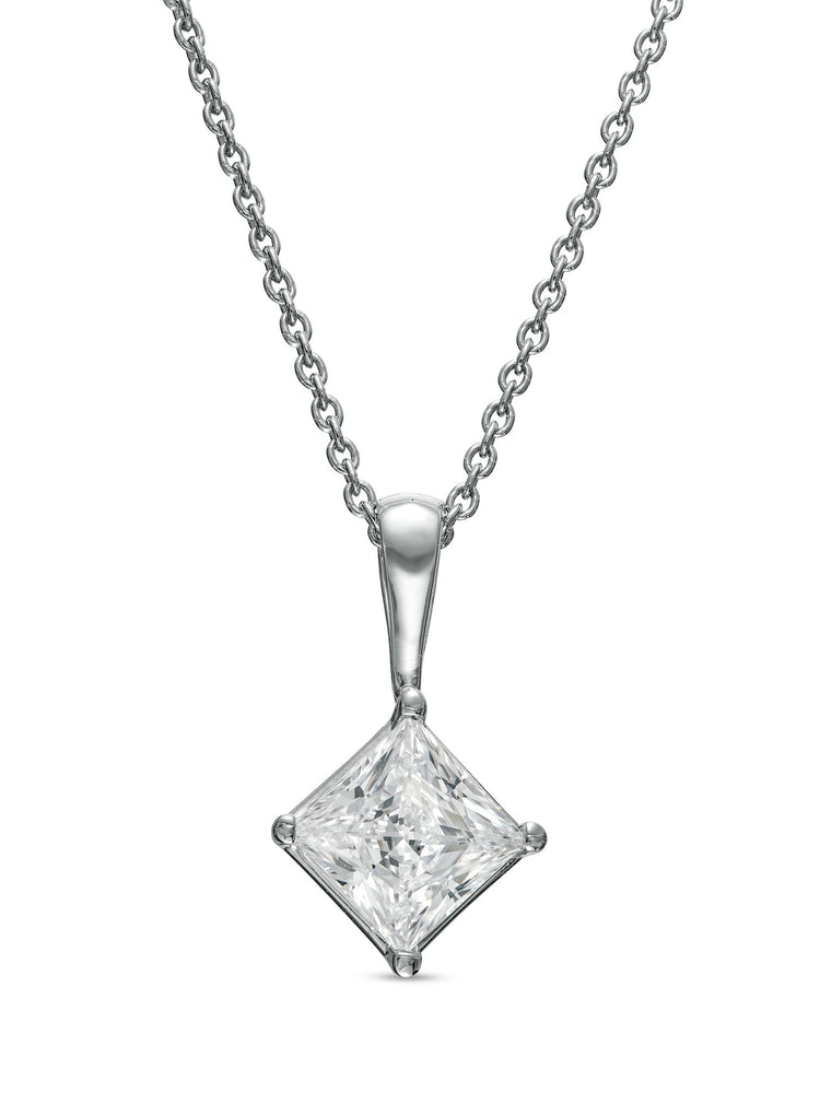 Artsy mesh diamond pendant and necklace