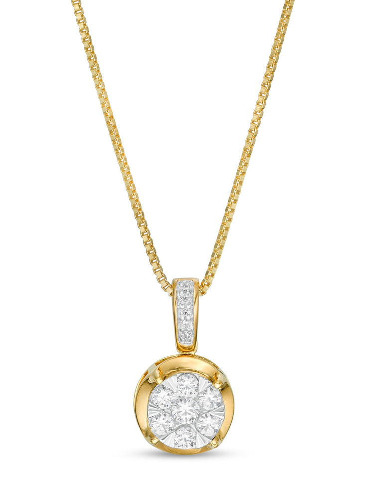 Artsy mesh diamond necklace