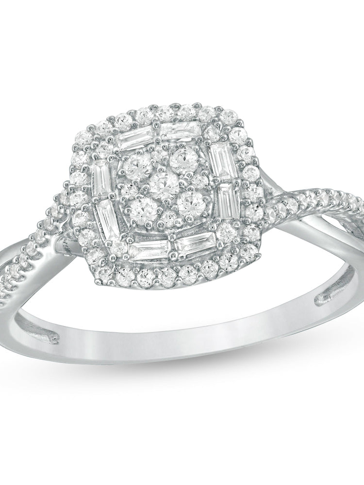 Silver infinity heart ring