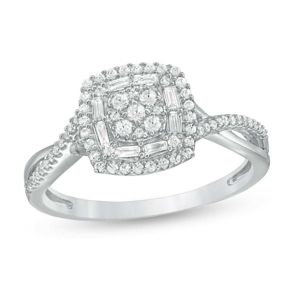 Silver infinity heart ring