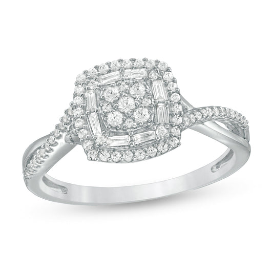 Silver infinity heart ring