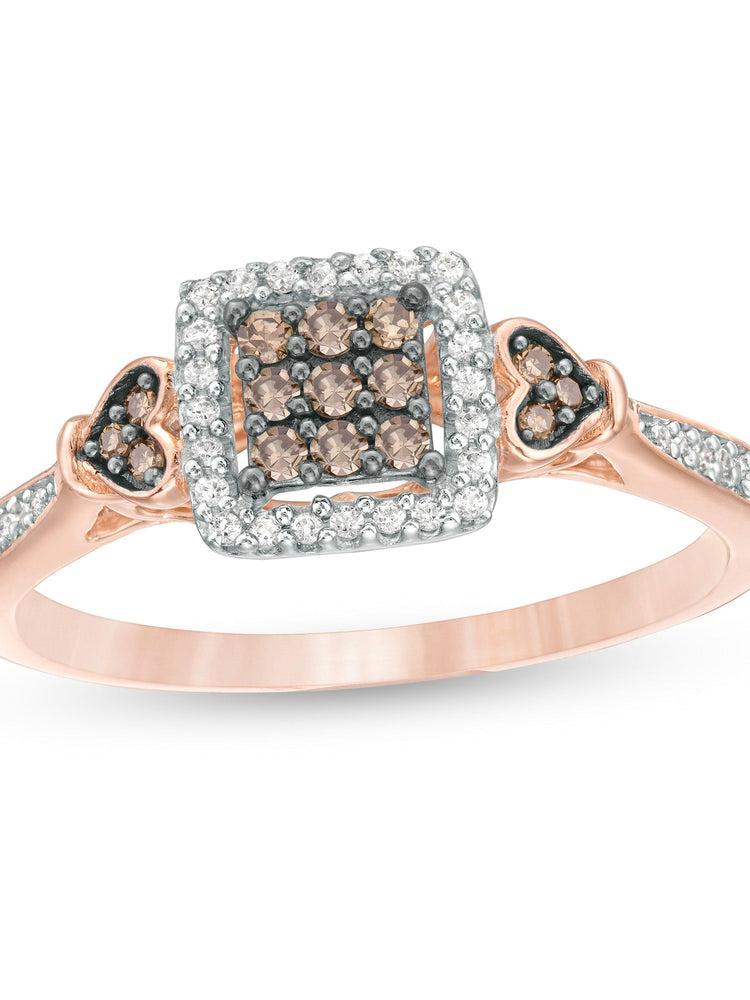 Anushka sharma rose gold solitaire spin ring
