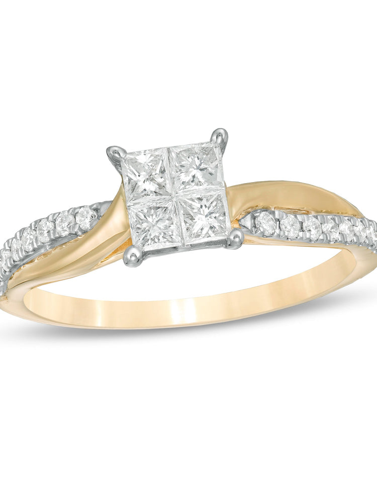 Golden Tiny Flower Ring