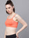 Seamless Women Coral Orange Rapid Dry Yoga Sports Bra 3654